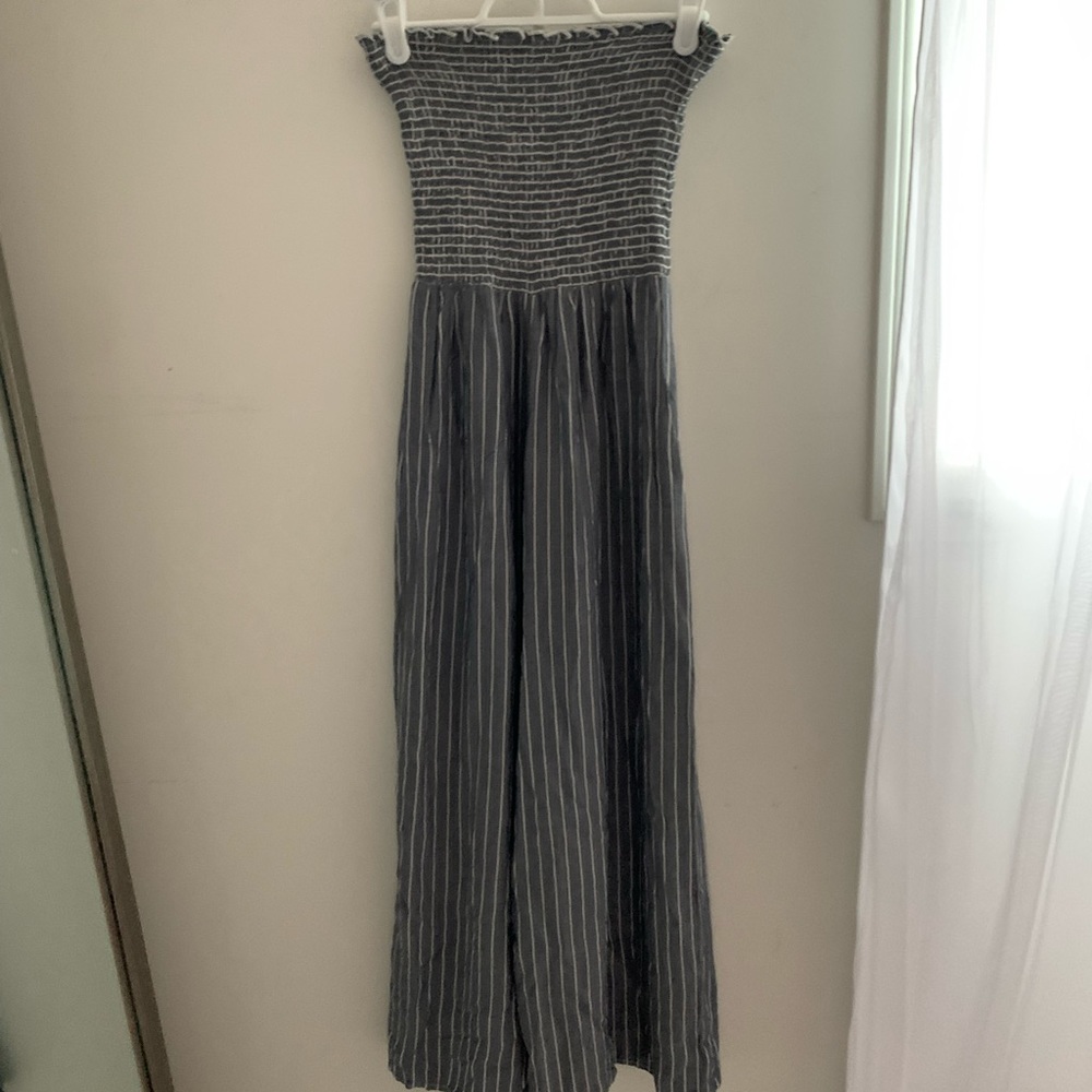 Smocked Midi Wide leg Jumpsuit